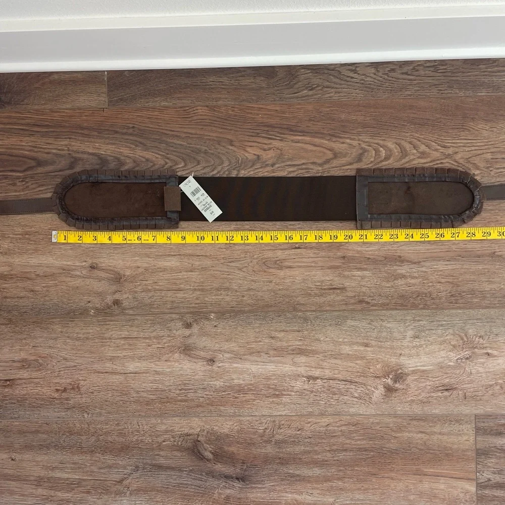Cache’ Brown Leather Wrap Obi Style Belt - Picture 4 of 8